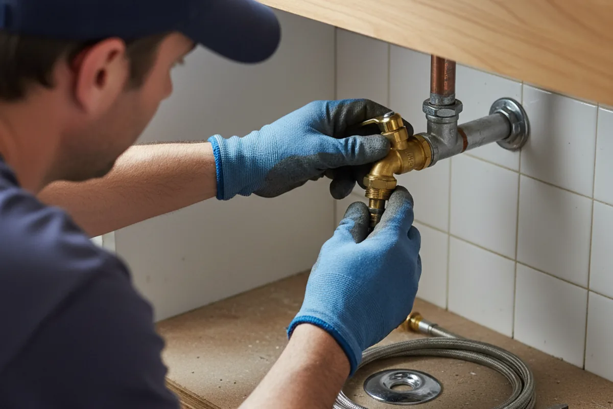 Shutoff valve and fitting work during Faucet and Fixture Repair in Attica